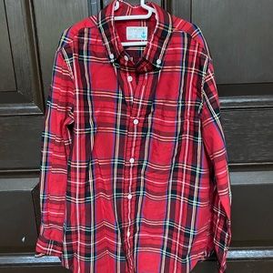 Boys size 10 Crewcuts plaid button down